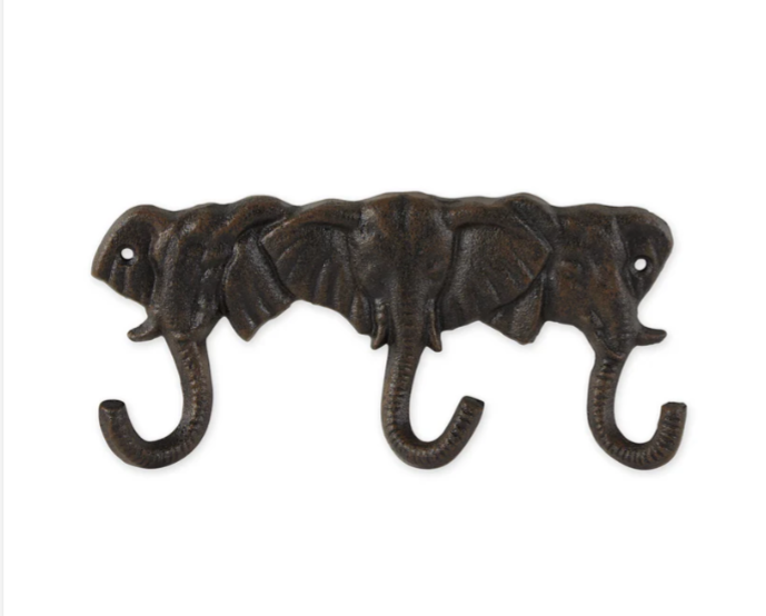 Triple Elephant Wall Hook
