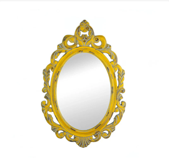 Vintage Hannah Yellow Mirror