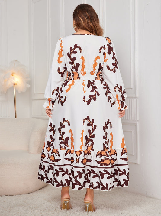 Honey Flounce Sleeved Dress - Plus Size