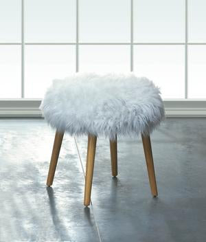 Colored Faux Fur Stools