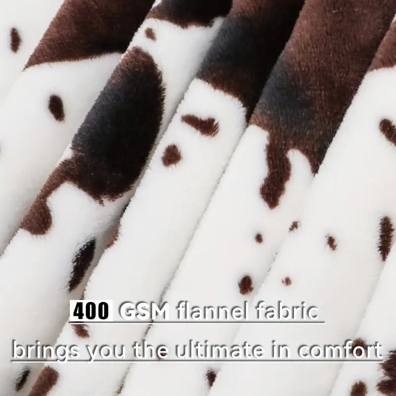 Cow Print Throw Blanket