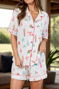 Winter Holiday Pajama Shorts Set