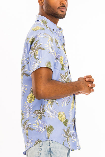 Hawaiian Print 1 - Short Sleeve Shirt