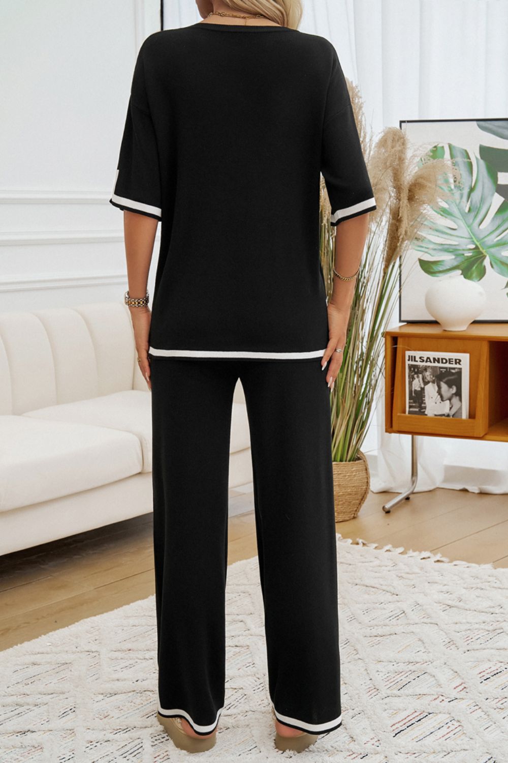 Devine Contrast Pants Set