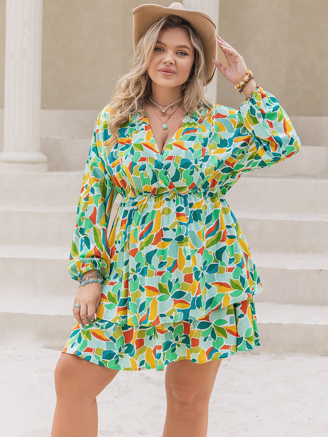 Surplice Mini Dress