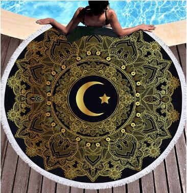 Moon Circular Beach Towel
