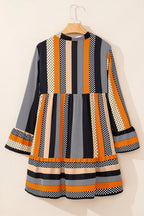 Orange Notched Mini Dress