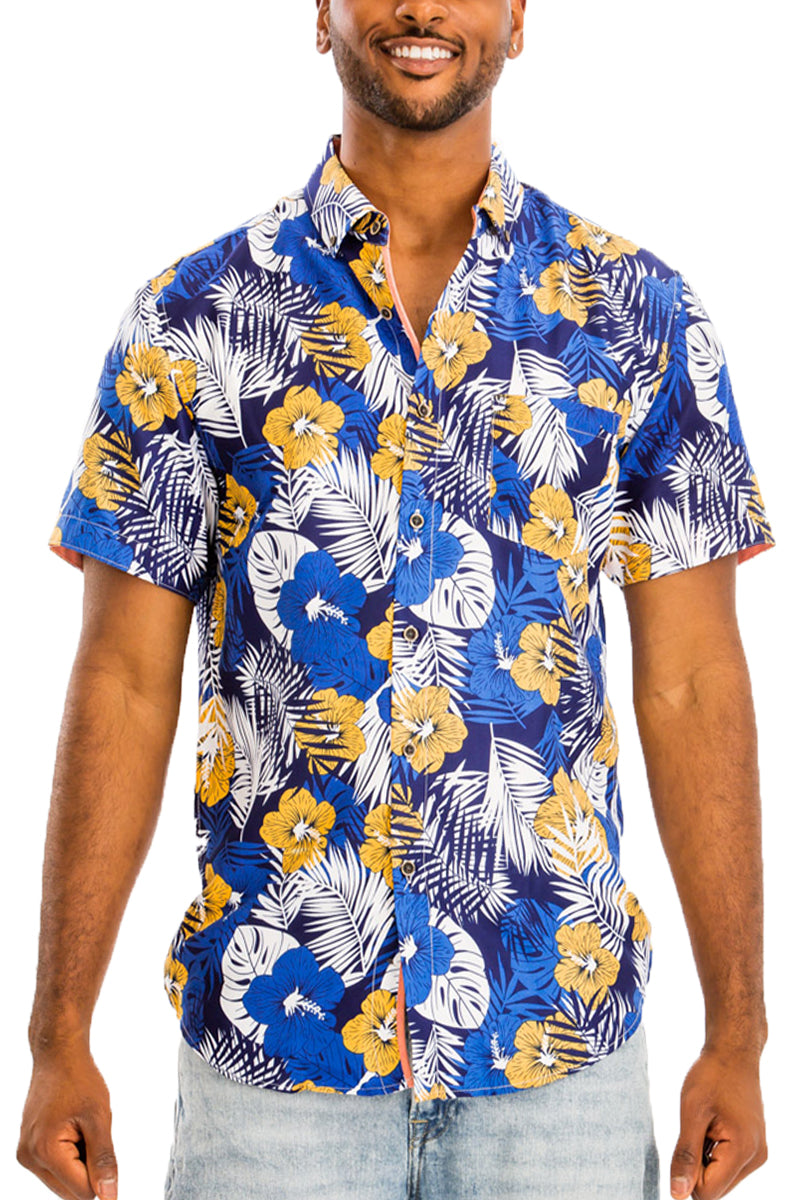 Hawaiian Print 2 -  Short Sleeve Shirt