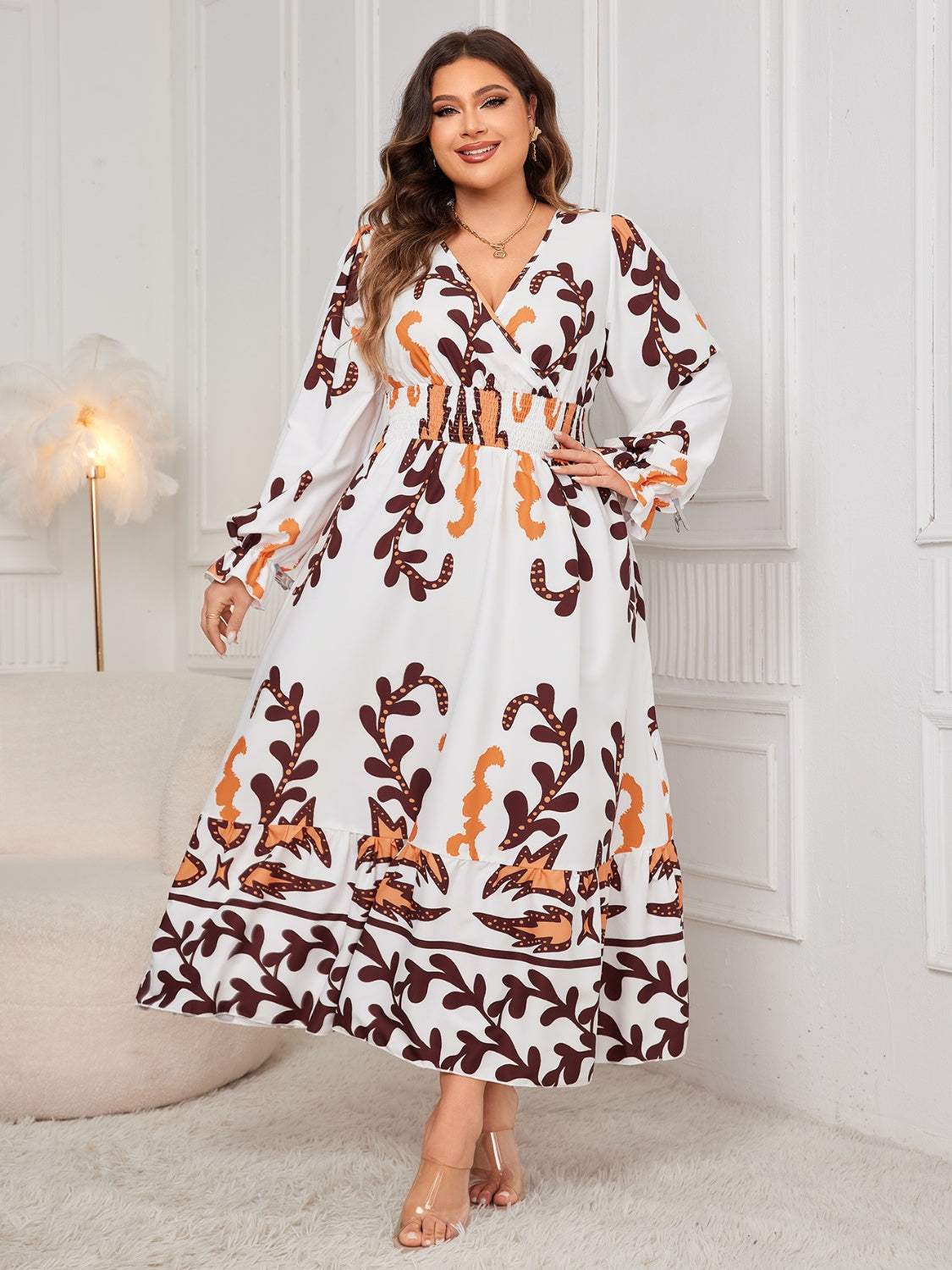 Flounce Sleeve Dress