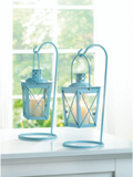Baby Blue Railroad Hanging Lanterns