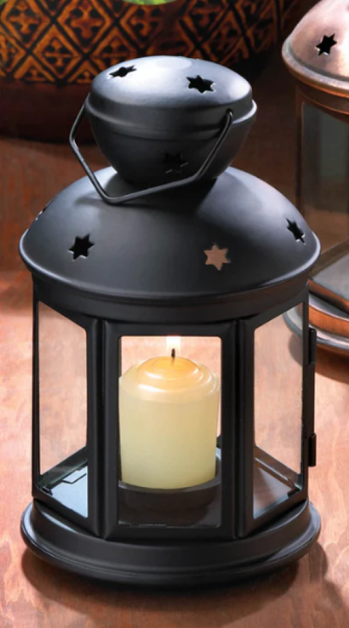 Black Colonial Candle Lamp