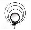 Black Iron Mirrored Wall Sconce