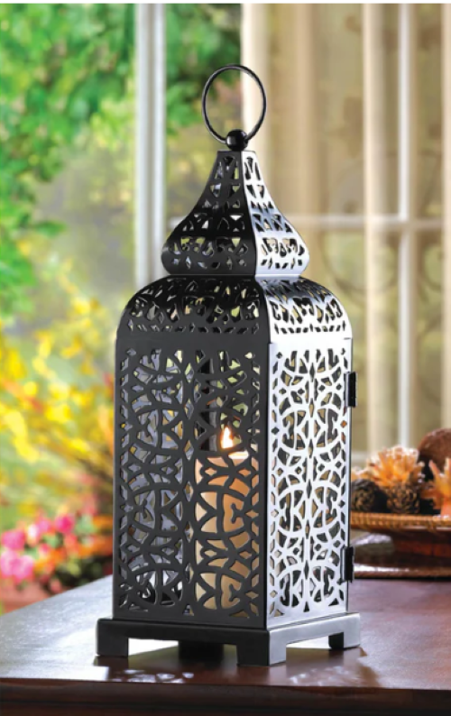 Black Moroccan Candle Lantern