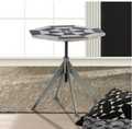 Black and White Checker Side Table