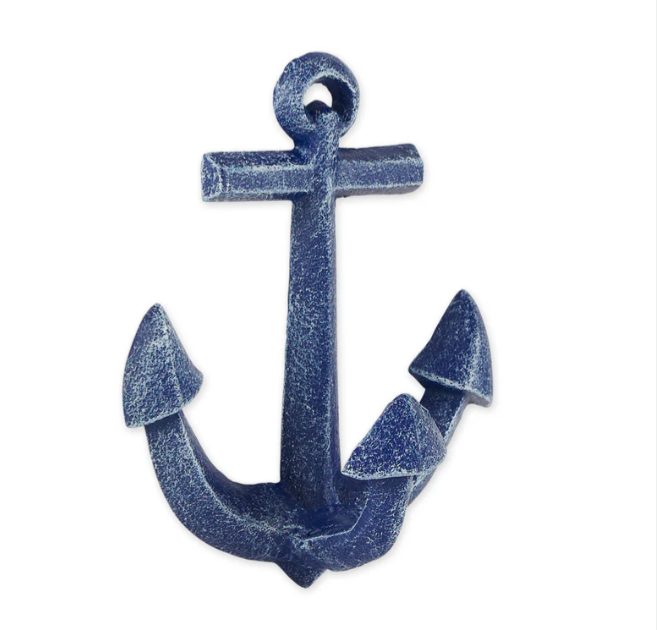 Blue Anchor Wall Hook