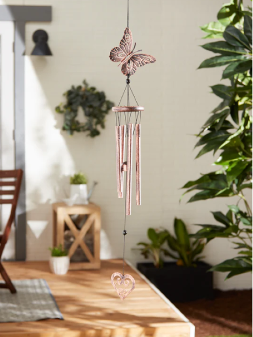 Butterfly and Heart Wind Chimes