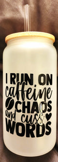 Caffeine Chaos Glass Bottle