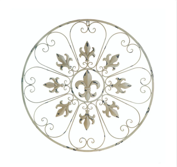 Circular Fleur-de-Lis Wall Plaque