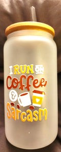 Coffee Sarcasm Glass Bottle