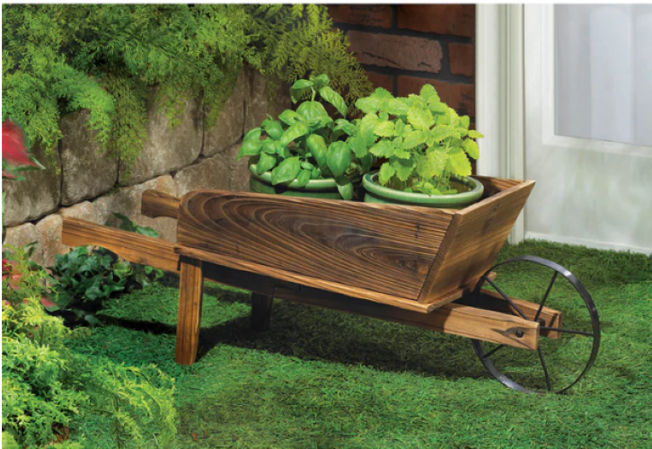 Country Flower Cart Planter