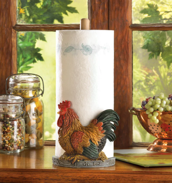 Country Rooster Paper Towel Holder