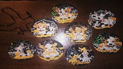 Cow Diamond Art Coaster Set