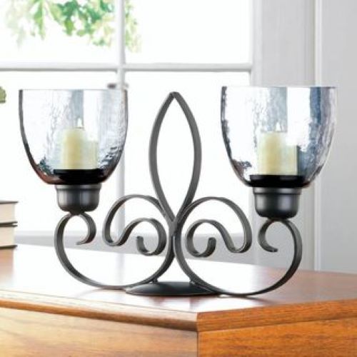 Fleur-de-Lis Duo Candle Stand