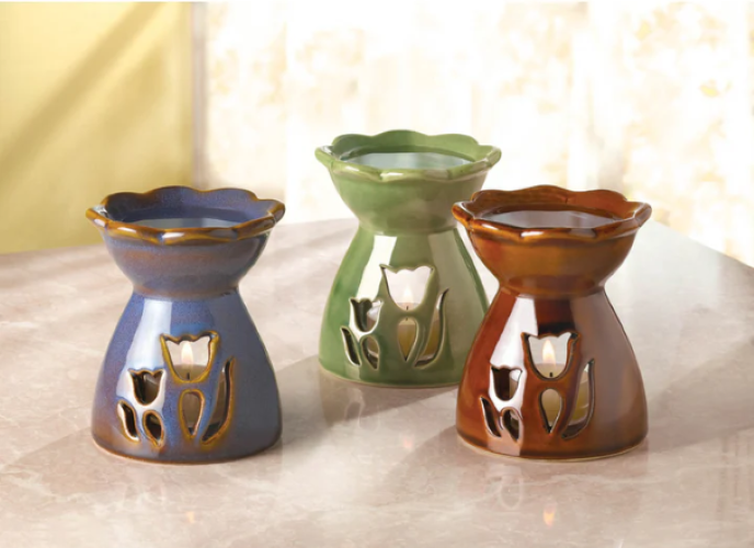 Flower Oil Warmer Trio