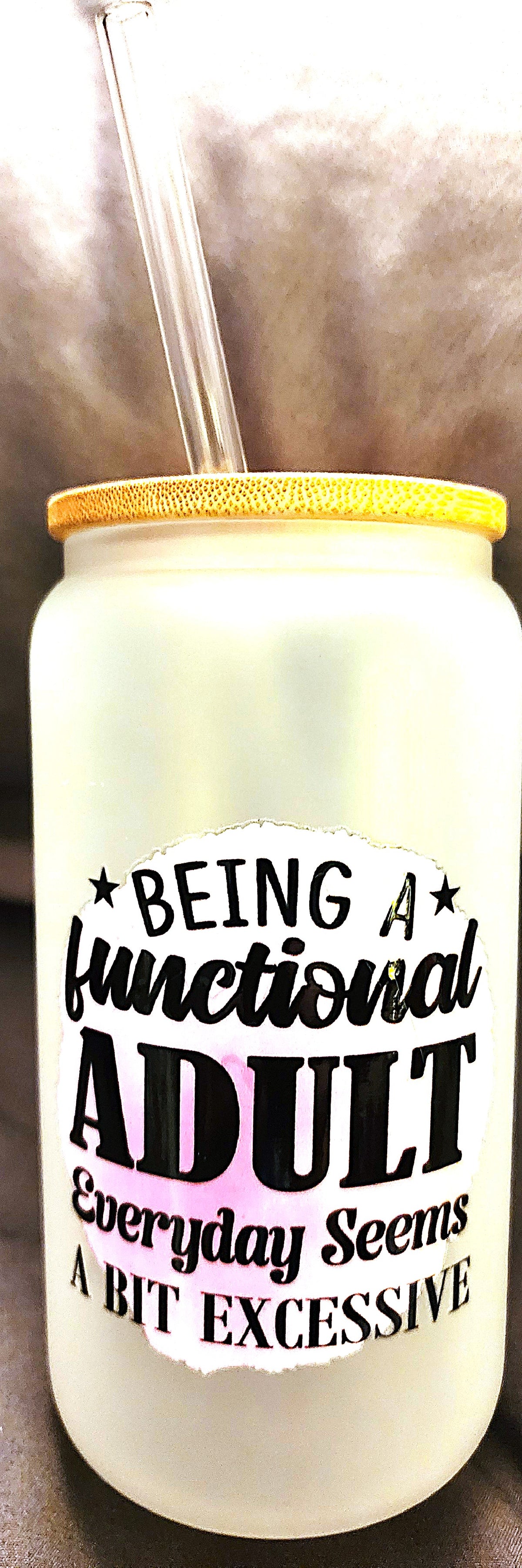 Functional Adult Glass Bottle
