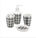 Geometric Bath Accessories Set