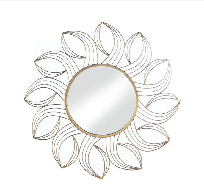 Gold Petals Wall Mirror