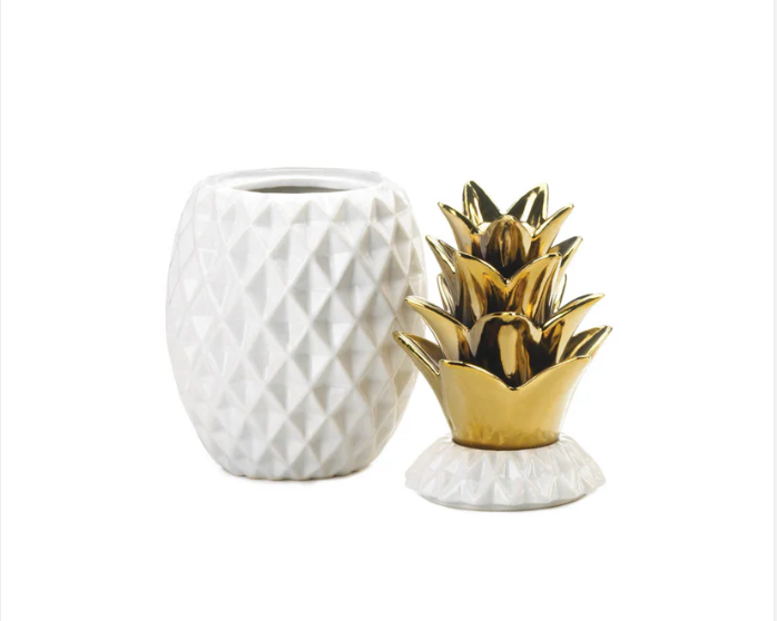 Gold Topped Pineapple Jar