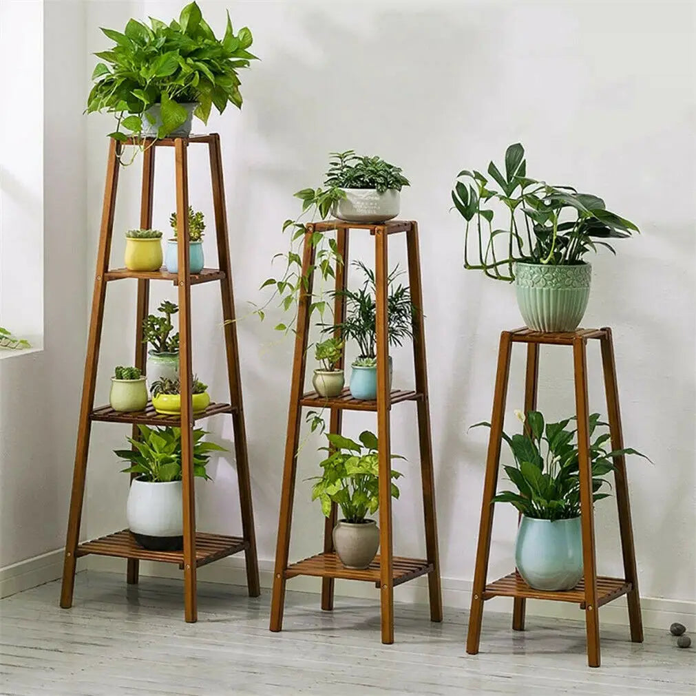 Bamboo Plant Shelves