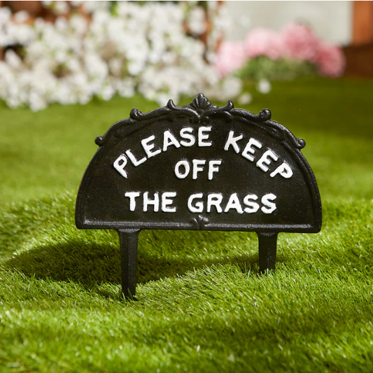 Please Keep Off the Grass Garden Stake