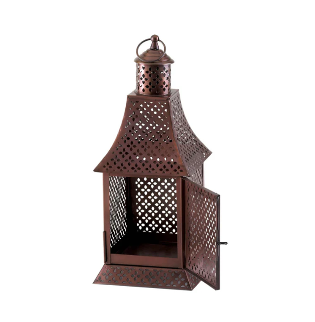 Labyrinth Pewter Lantern