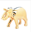 Large Golden Elephant Figurine