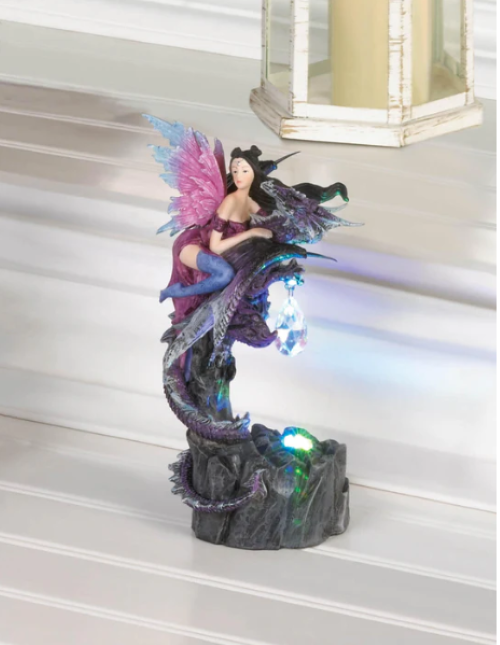 Light Up Fairy and Dragon Figurine