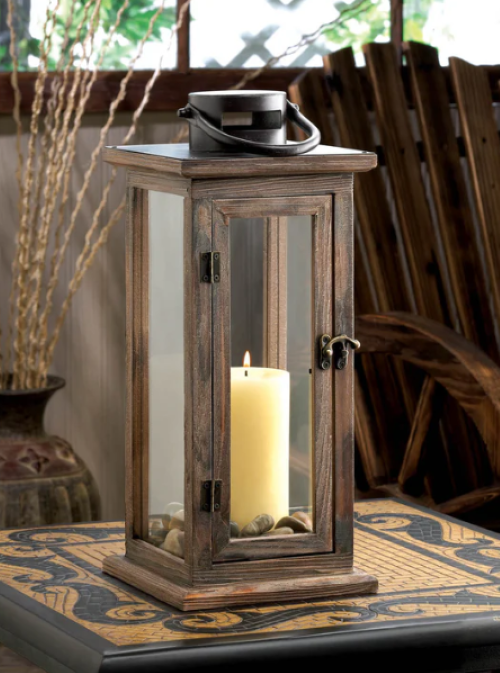 Lodge Wooden Lantern