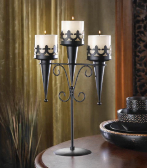 Medieval Triple Candle Stand