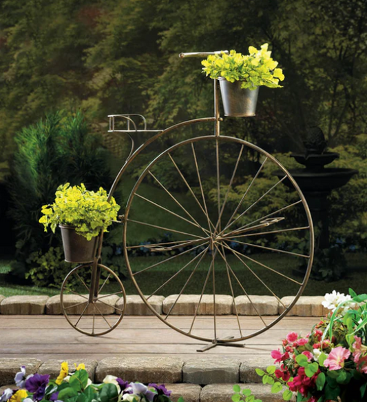 Old-Fashioned Bicycle Plant Stand