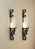 Ornate Candle Sconce Duo