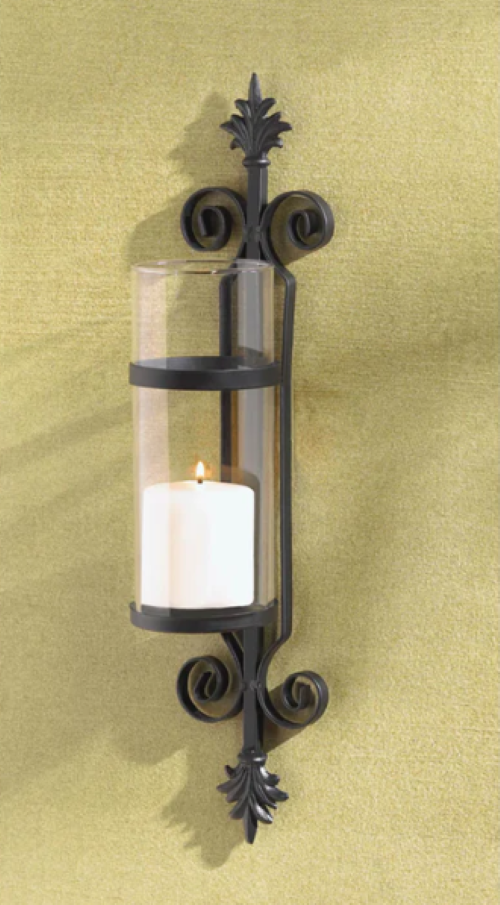 Ornate Scroll Candle Sconce