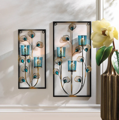 Peacock Candle Wall Sconces