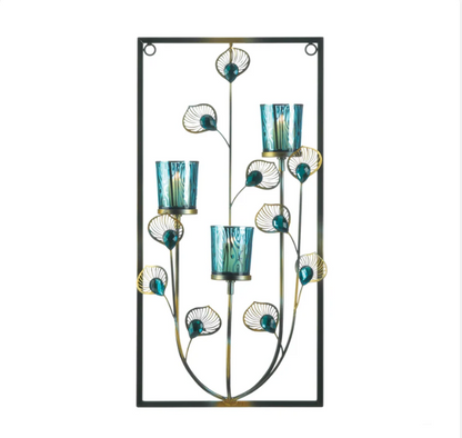 Peacock Candle Wall Sconces