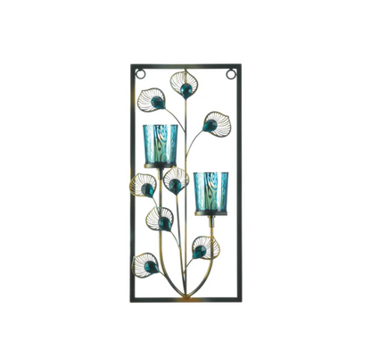 Peacock Candle Wall Sconces