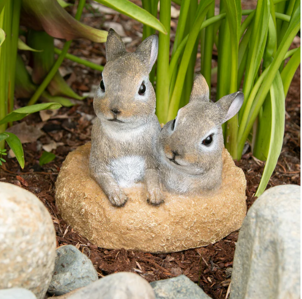 Peek-a-Boo Garden Bunnies Decor