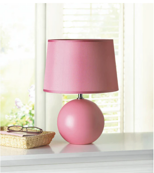 Pink Round Base Table Lamp