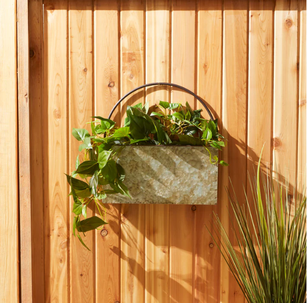 Rectangle Galvanized Wall Planter