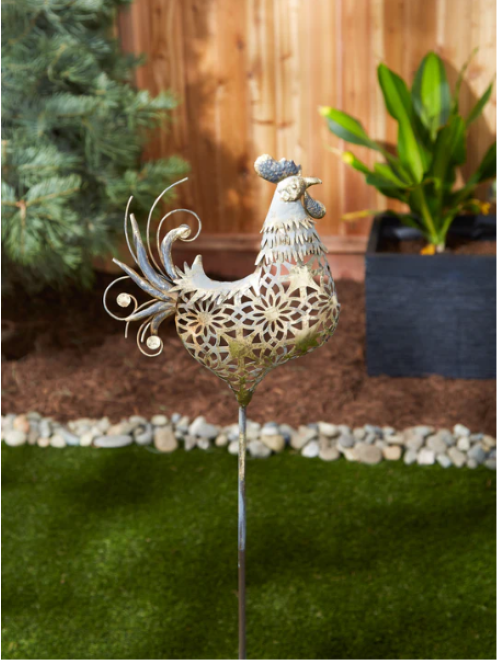 Rooster Garden Stake