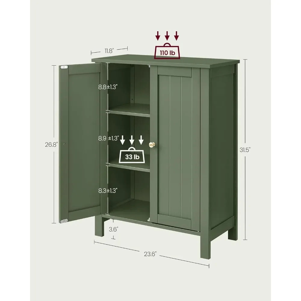 Adjustable 3-Tiered Freestanding Cabinet